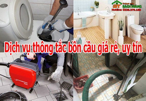 Thông tắc bồn cầu giá rẻ, uy tín 