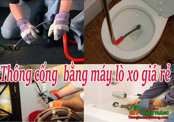 Thông cống bằng máy lò xo giá rẻ