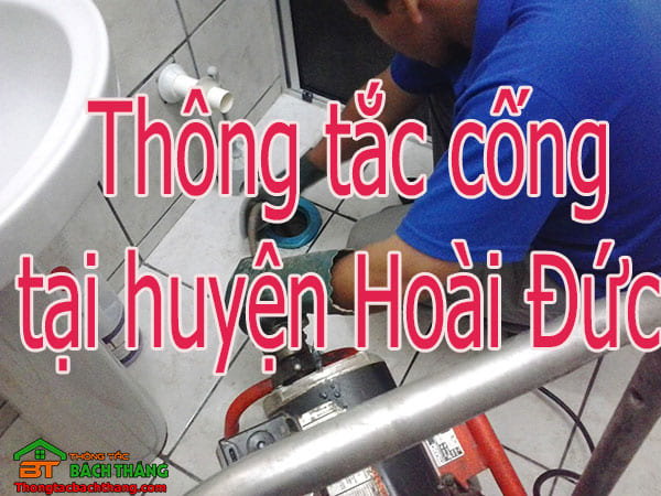 Thông tắc cống tại huyện Hoài Đức