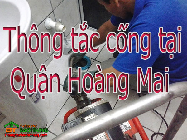 Thông tắc cống tại quận Hoàng Mai