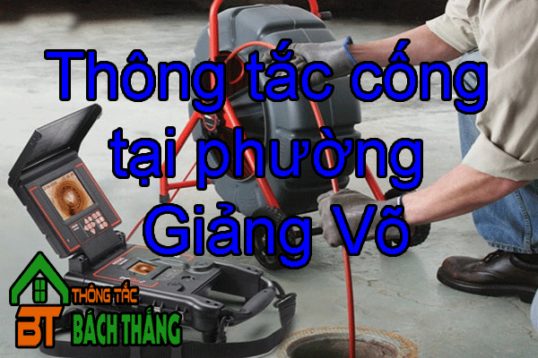 Thông tắc cống tại phường Giảng Võ