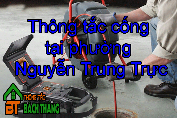 Thông tắc cống tại phường Nguyễn Trung Trực