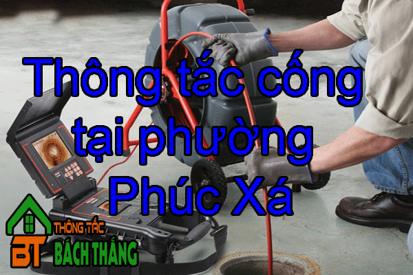 Thông tắc cống tại phường Phúc Xá