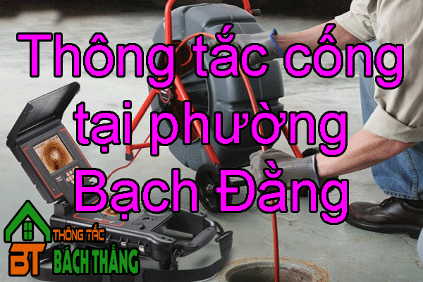 Thông tắc cống tại phường Bạch Đằng