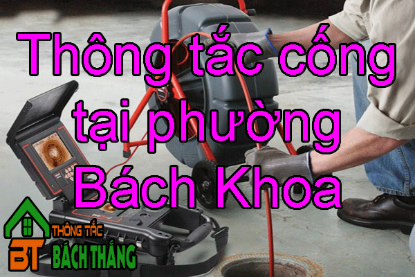 Thông tắc cống tại phường Bách Khoa