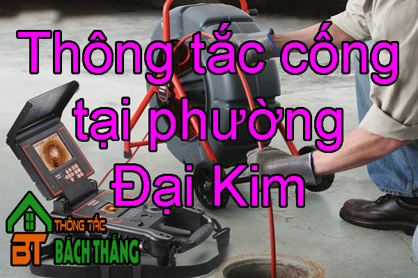 Thông tắc cống tại phường Đại Kim