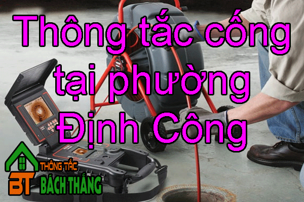 Thông tắc cống tại phường Định Công