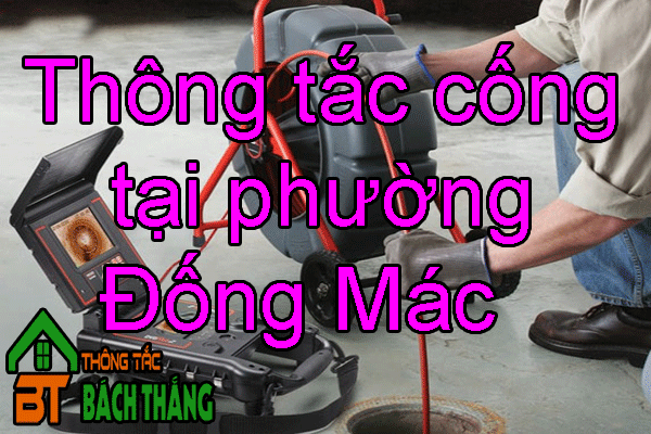 Thông tắc cống tại phường Đống Mác 