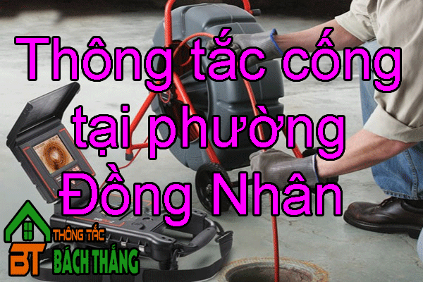 Thông tắc cống tại phường Đồng Nhân