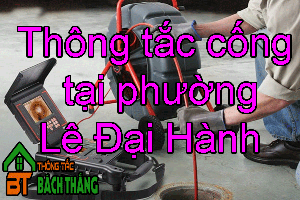 Thông tắc cống tại phường Lê Đại Hành