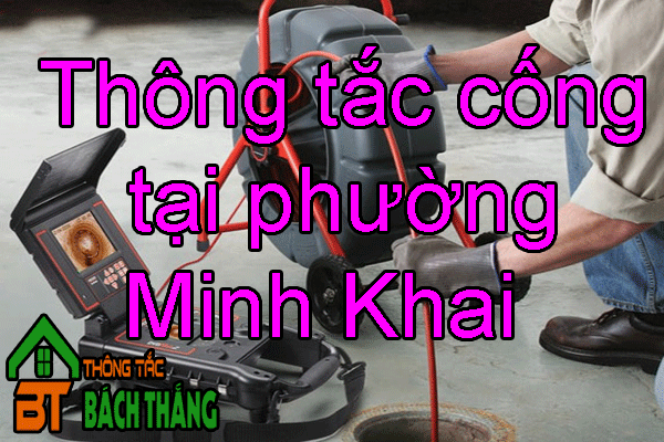 Thông tắc cống tại phường Minh Khai