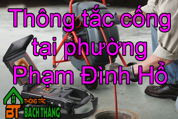 Thông tắc cống tại phường Phạm Đình Hổ