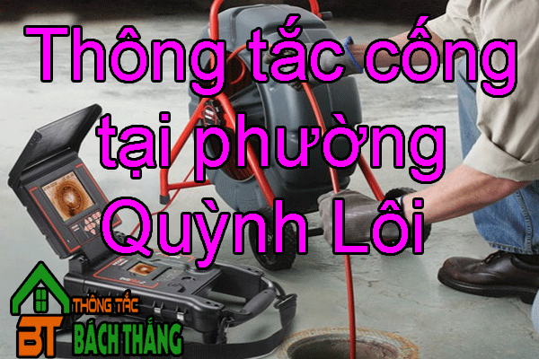 Thông tắc cống tại phường Quỳnh Lôi