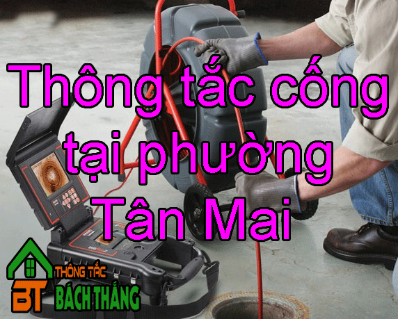 Thông tắc cống tại phường Tân Mai