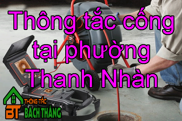 Thông tắc cống tại phường Thanh Nhàn