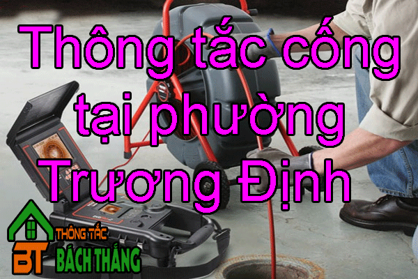 Thông tắc cống tại phường Trương Định