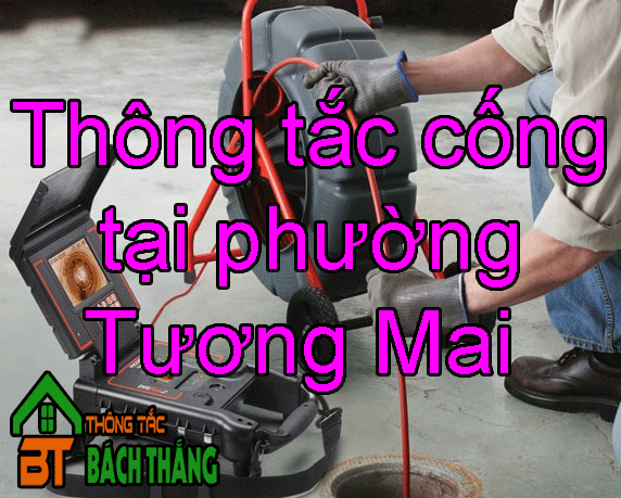 Thông tắc cống tại phường Tương Mai