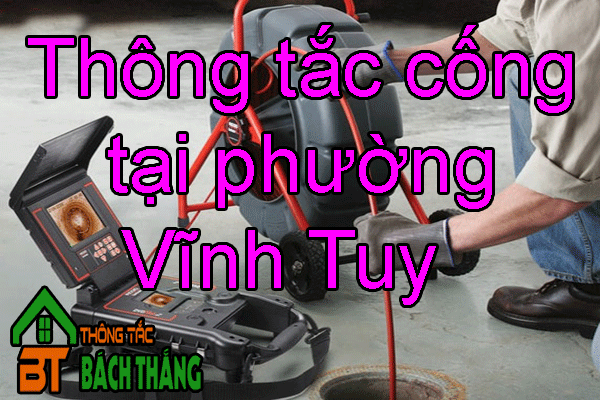 Thông tắc cống tại phường Vĩnh Tuy