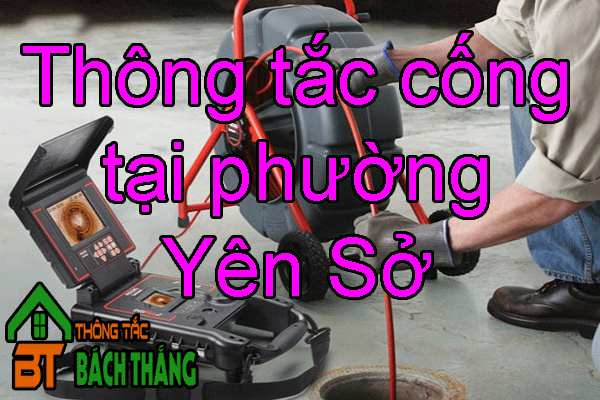 Thông tắc cống tại phường Yên Sở