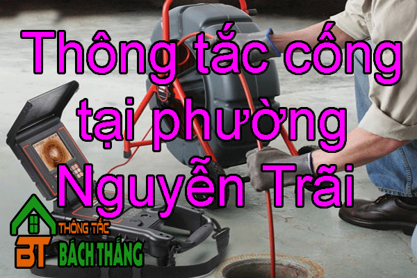 Thông tắc cống tại phường Nguyễn Trãi