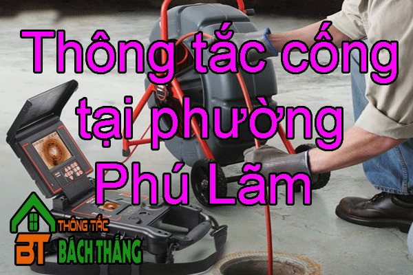 Thông tắc cống tại phường Phú Lãm