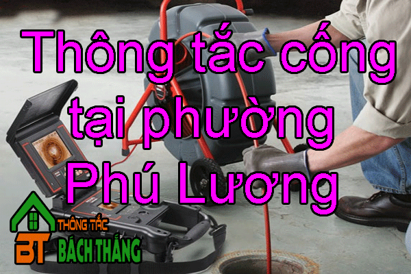 Thông tắc cống tại phường Phú Lương