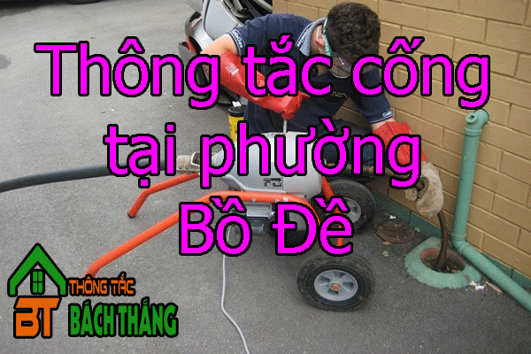 Thông tắc cống tại phường Bồ Đề