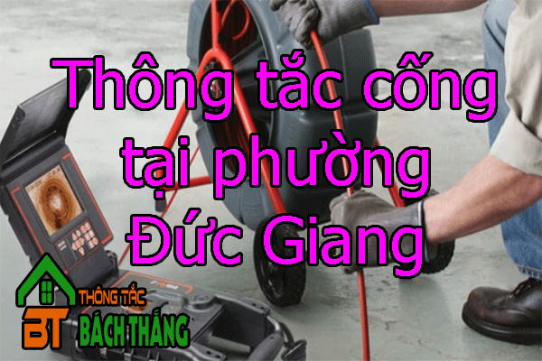 Thông tắc cống tại phường Đức Giang