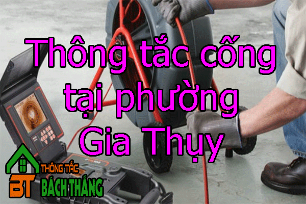 Thông tắc cống tại phường Gia Thụy